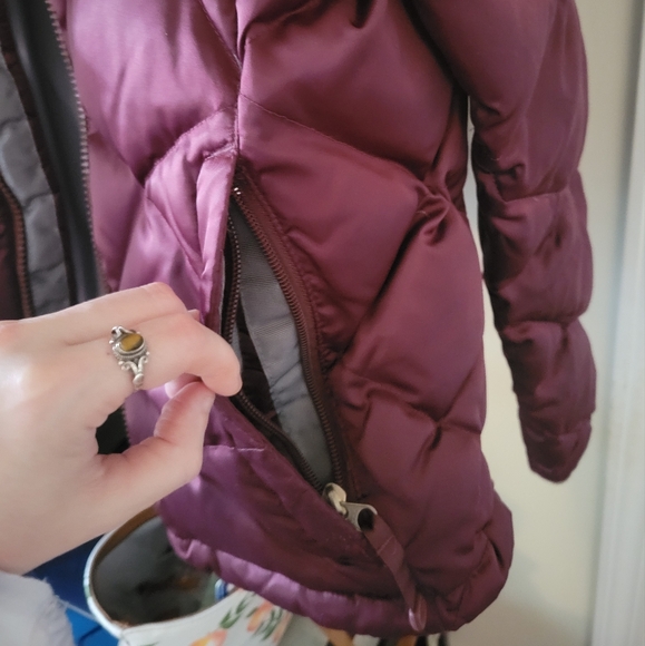 North Face Jacket 550 Burgundy Down Jacket - Picture 5 of 7